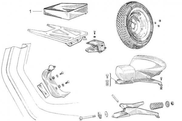 Fahrgestell Ersatzrad - Vespa Vespa 150 150ccm 2T AC 1955- VL1T