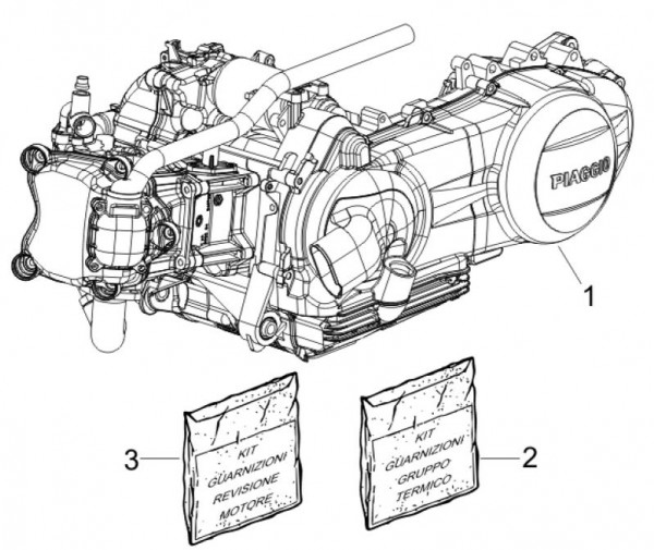 Motor Motor - Piaggio MP 3 250ccm 4T LC 2006- ZAPM47200