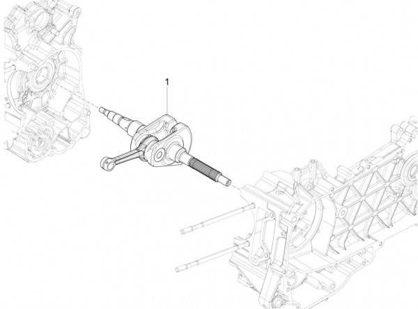 Motor Kurbelwelle - Vespa Sprint 125ccm 4T 3V AC 2017- ZAPMA1300