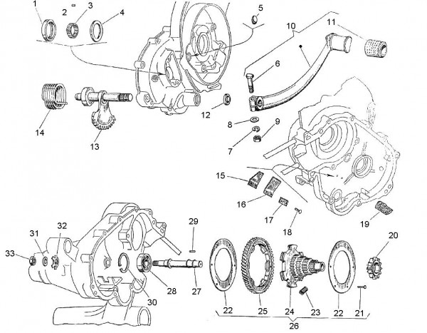 Motor Kickstarter - Vespa Sprint 150ccm 2T AC 1965- VLB1T 01001>