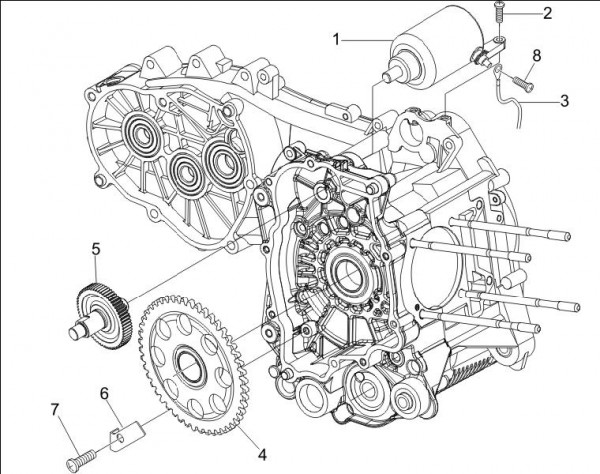Motor Anlasser - Vespa GT 250ccm 4T LC 2006- ZAPM45102