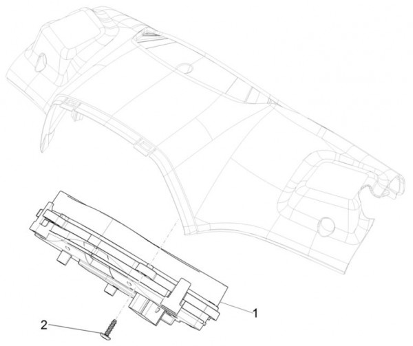 Lenker Cockpitinstrumente - Vespa Sprint 50ccm 4T 3V AC 2017- ZAPCA0201