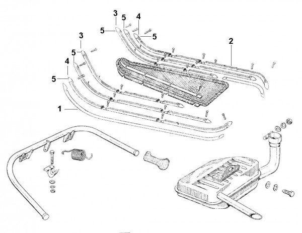 Fahrgestell Fußraumabdeckungen - Vespa Vespa 125 125ccm 2T AC 1948-1950 V1T