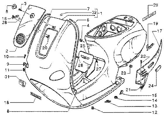 Fahrgestell Fahrgestell - Vespa ET 2 50ccm 2T AC 2002- ZAPC1600000001001