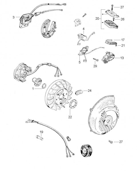 Elektrische Anlage elektrische Anlage - Vespa Vespa 90 90ccm 2T AC 1965- V9SA1