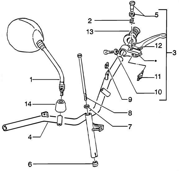 Lenker Lenker - Piaggio Zip II 50ccm 2T AC 2006- ZAPC250000700001