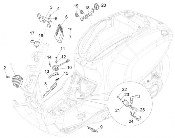 Elektrische Anlage Regler - Vespa Sprint 50ccm 4T 3V AC 2017- ZAPCA0101