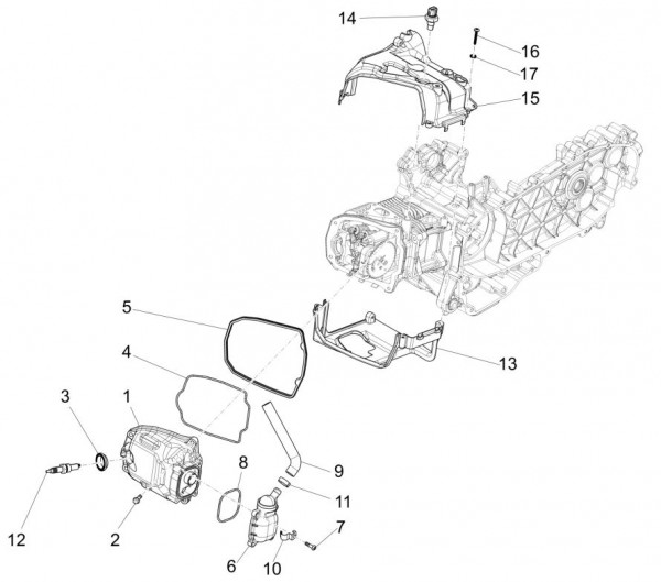 Motor Zylinderkopfabdeckungen - Vespa Sprint 125ccm 4T 3V AC 2017- ZAPMA1300