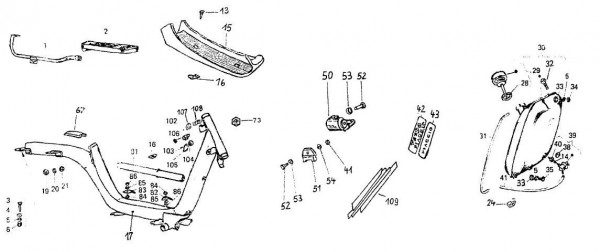 Fahrgestell Rahmen - Piaggio Bravo 50ccm 2T AC 1984- EEM2T