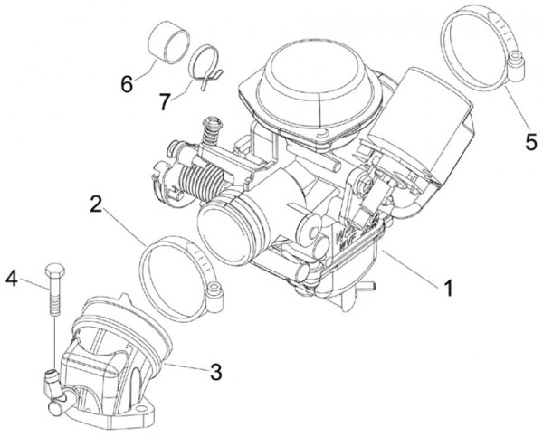 Motor Vergaser - Vespa GTS 125ccm 4T LC 2009- ZAPM31300