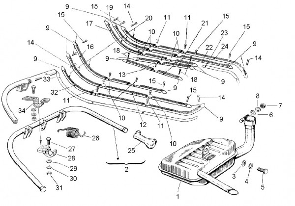 Fahrgestell Fußraumabdeckungen - Vespa Vespa 125 125ccm 2T AC 1961- VNB2T