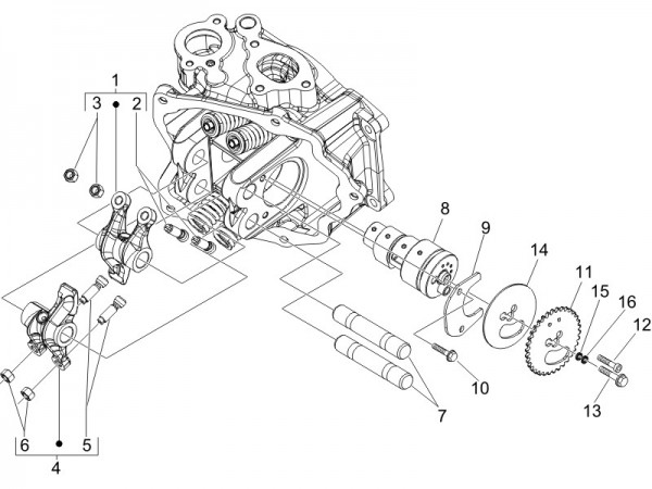 Motor Schwinghebelhalterung - Piaggio Beverly 125ccm 4T LC 2007- ZAPM28900