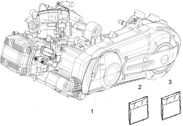Motor Motor - Piaggio MP 3 500ccm 4T LC 2015- ZAPM86100