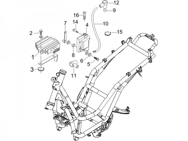 Elektrische Anlage Regler - Piaggio Beverly 250ccm 4T LC 2006- ZAPM28800
