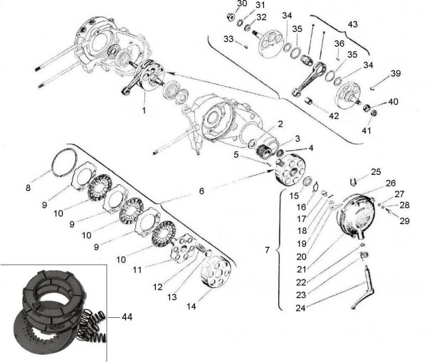 Motor Kurbelwelle - Vespa Vespa 150 150ccm 2T AC 1957-1958 VB1T