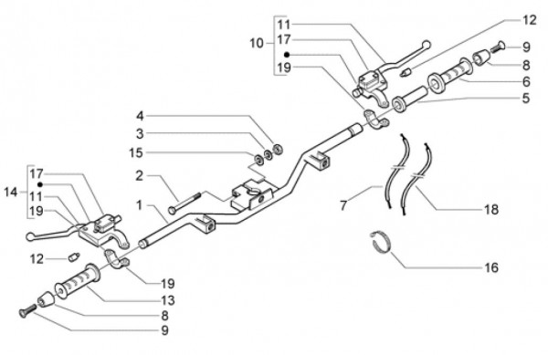 Lenker Lenker - Piaggio Beverly 500ccm 4T LC 2003- ZAPM34100