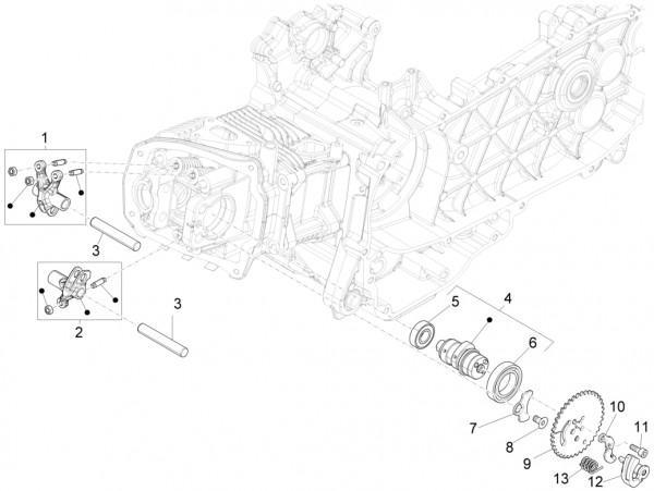 Motor Schwinghebelhalterung - Vespa Sprint 150ccm 4T 3V AC 2017- ZAPMA1400