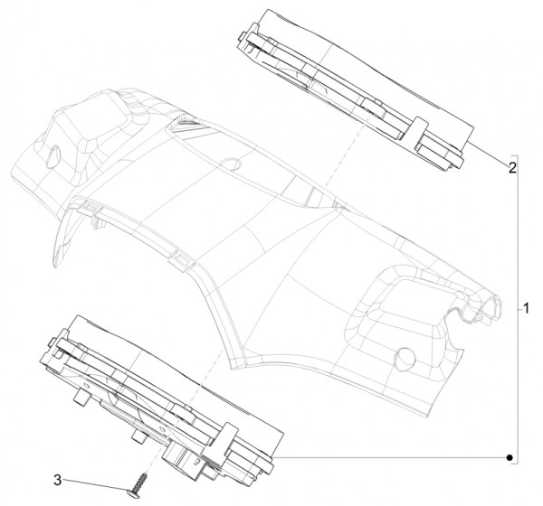 Lenker Cockpitinstrumente - Vespa Sprint 150ccm 4T 3V AC 2017- ZAPMA1400