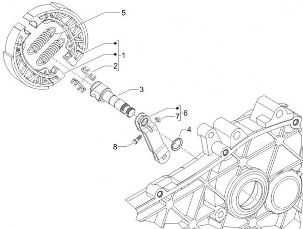 Bowdenzüge Bremsanlage hinten - Vespa S 50ccm 2T AC 2007- ZAPC38402