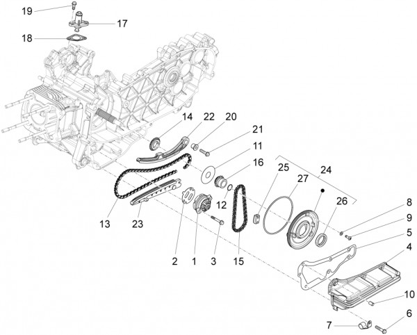 Motor Ölpumpe - Vespa Sprint 150ccm 4T 3V AC 2017- ZAPMA1400