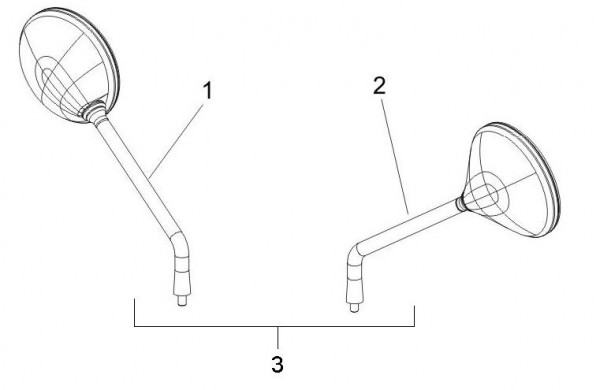 Lenker Rückspiegel - Vespa GT 250ccm 4T LC 2006- ZAPM45102