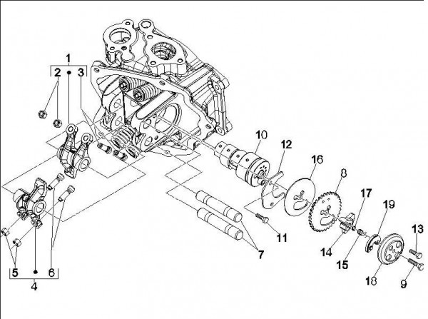 Motor Schwinghebelhalterung - Vespa GT 250ccm 4T LC 2006- ZAPM45102