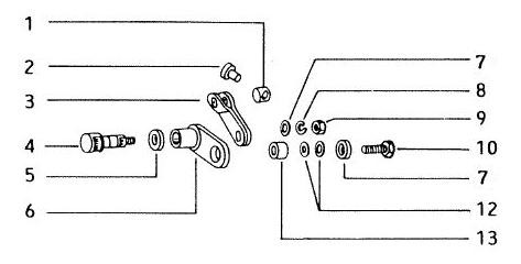 Radaufhängung Bremsnocken vorn - Vespa Vespa 50 50ccm 2T AC - V5N1T