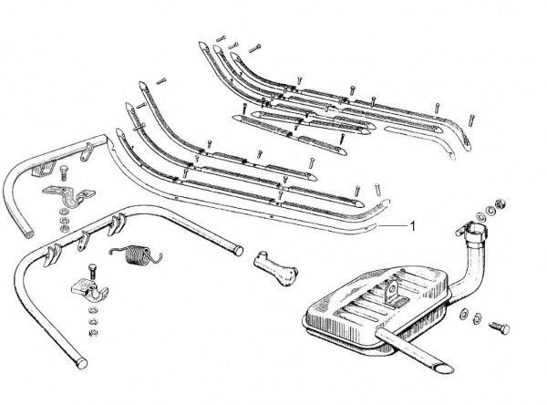 Fahrgestell Fußraumabdeckungen - Vespa Vespa 125 125ccm 2T AC 1965- VNS6T