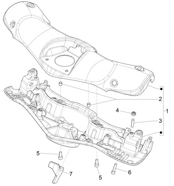 Lenker Lenkerdeckel - Vespa 946 125ccm 4T 3V AC 2017- ZAPM80100