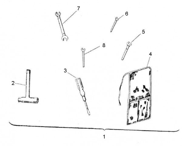 Fahrgestell Bordwerkzeug - Vespa Vespa 150 150ccm 2T AC 1957-1958 VB1T