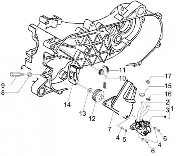Motor Ölpumpe - Vespa S 50ccm 2T AC 2007- ZAPC38402