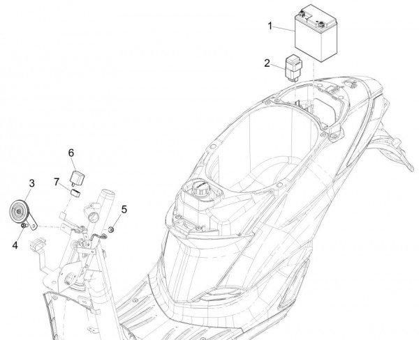 Elektrische Anlage Batterie - Piaggio Liberty 125ccm 4T 3V AC 2016- RP8MA4100