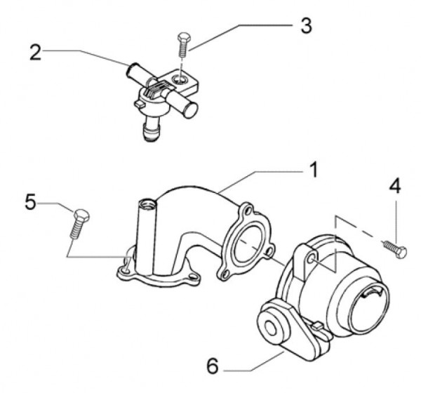 Motor Drosselklappengehäuse - Piaggio Beverly 500ccm 4T LC 2003- ZAPM34100