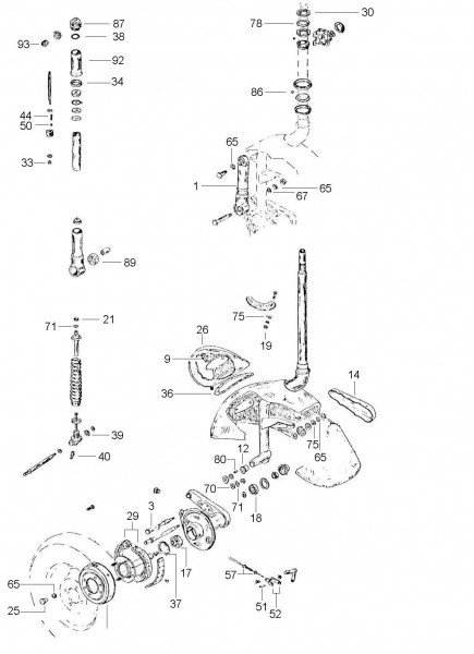 Radaufhängung Steuerrohr - Vespa Vespa 125 125ccm 2T AC 1953- VM2T