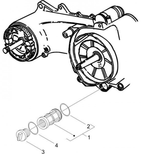 Motor Ölfilter - Piaggio Liberty 50ccm 4T 2V AC 2012- ZAPC42401
