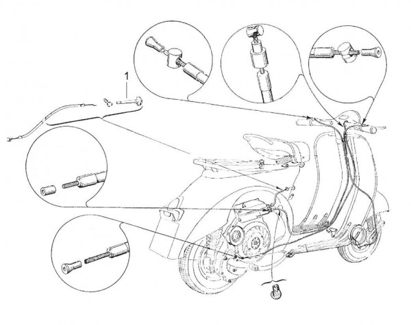 Bowdenzüge Bowdenzüge - Vespa Vespa 150 150ccm 2T AC 1963-1966 VBB2T