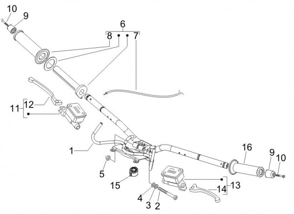 Lenker Lenker - Vespa GT 250ccm 4T LC 2006- ZAPM45102