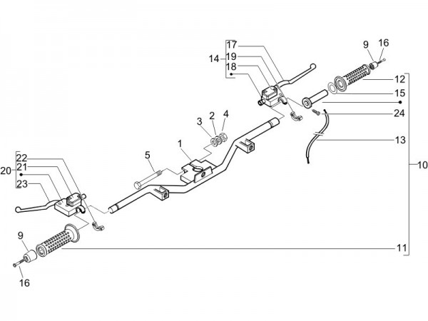 Lenker Lenker - Piaggio Beverly 125ccm 4T LC 2007- ZAPM28900