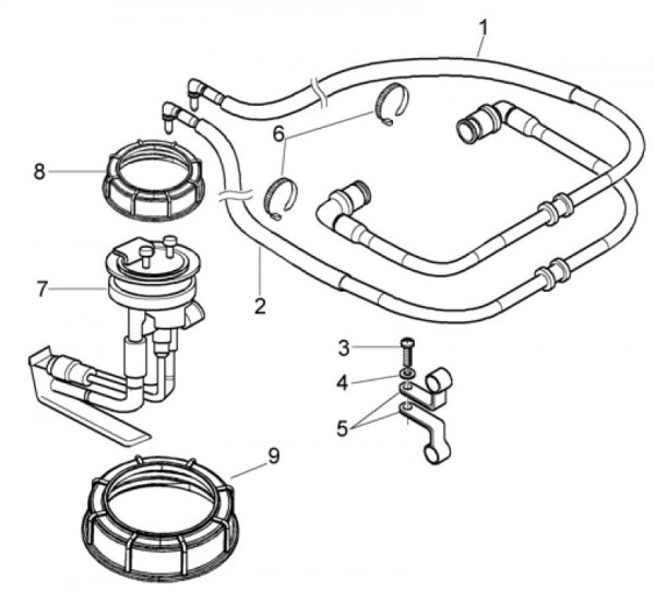 Fahrgestell Benzinpumpe - Piaggio Beverly 500ccm 4T LC 2003- ZAPM34100