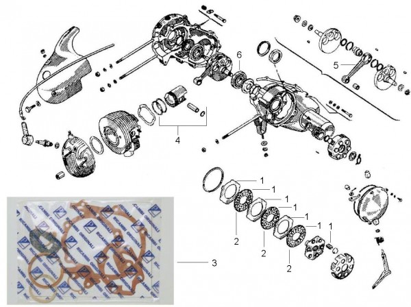 Motor Motor - Vespa Vespa 125 125ccm 2T AC 1951-1952 V30T