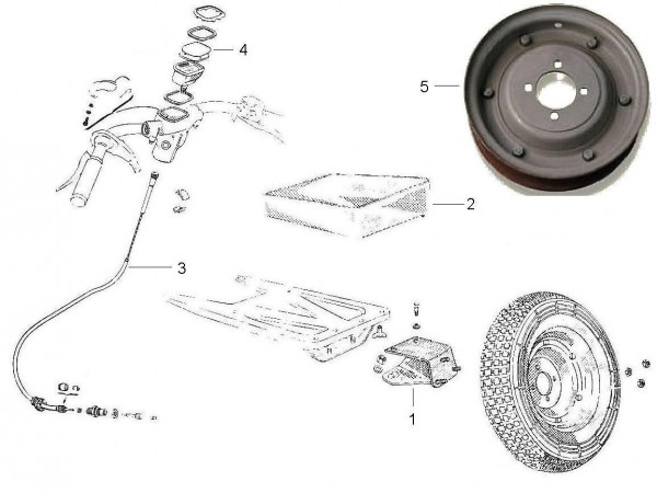 Radaufhängung Ersatzrad - Vespa Vespa 125 125ccm 2T AC 1953- VM1T