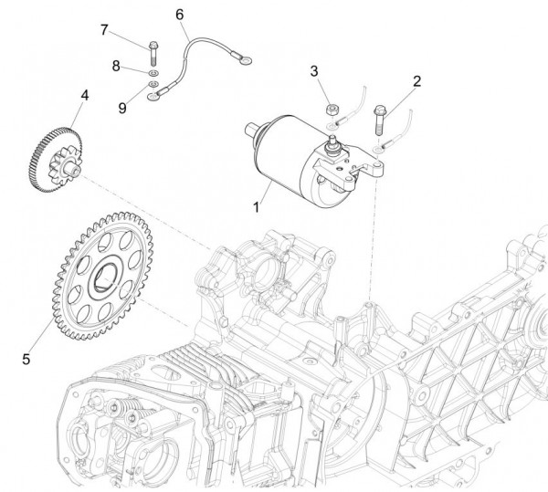 Motor Anlasser - Vespa Sprint 125ccm 4T 3V AC 2017- ZAPMA1300