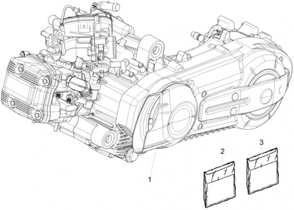 Motor Motor - Piaggio MP 3 500ccm 4T LC 2015- ZAPM86101