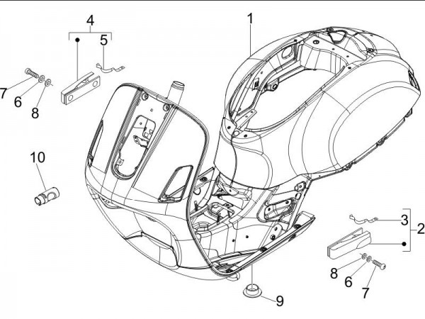Fahrgestell Fahrgestell - Vespa GT 250ccm 4T LC 2006- ZAPM45102
