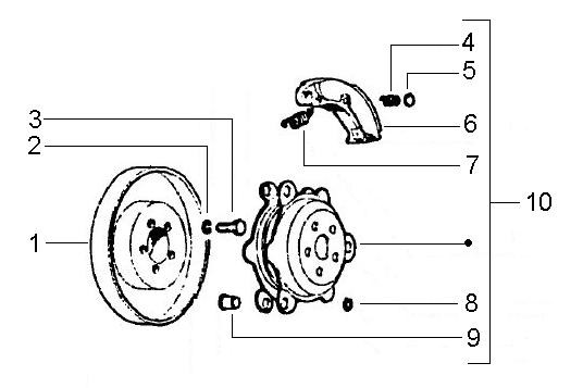 Motor Kupplung - Vespa PK Automatik 50ccm 2T AC 1989- VA51T