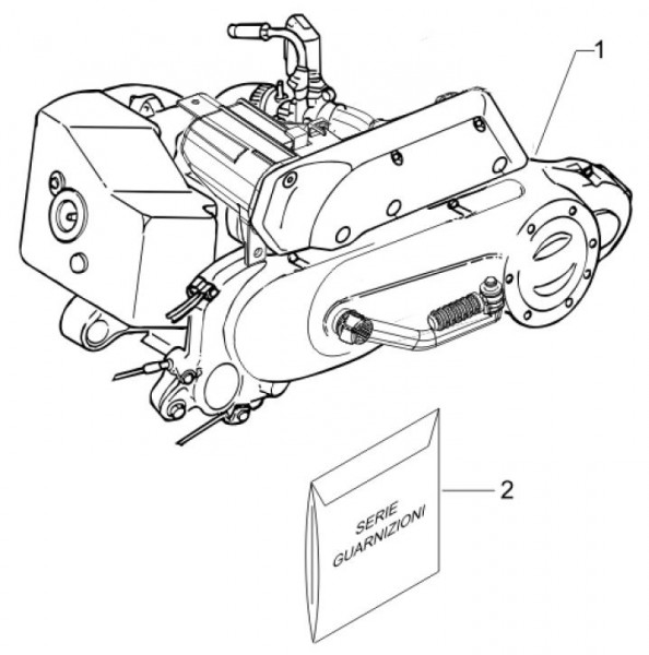 Motor Motor - Vespa S 50ccm 2T AC 2007- ZAPC38402