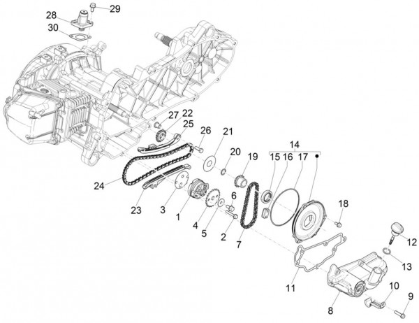 Motor Ölpumpe - Vespa Sprint 50ccm 4T 3V AC 2017- ZAPCA0201