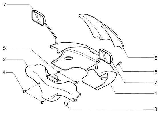 Lenker Lenkerdeckel - Piaggio Beverly 200ccm 4T LC 2004- ZAPM2820000001001