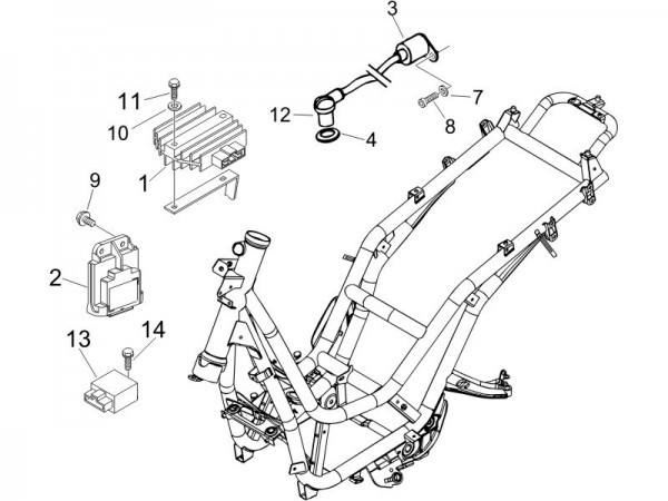 Elektrische Anlage Regler - Piaggio Beverly 125ccm 4T LC 2007- ZAPM28900