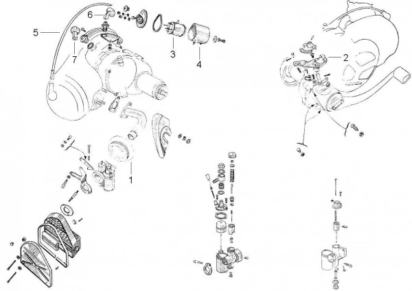 Motor Vergaser - Vespa Vespa 150 150ccm 2T AC 1955- VL1T